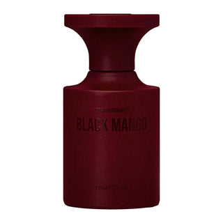 Botella de Black Mango by borntostandout perfume, diseño rojo intenso EDP 50 ml con texto negro destacado y acabado extrait extreme.